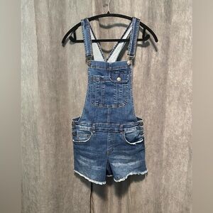 Distressed Eighty-Two Short Overalls | Size 9 | Stretch Fabric